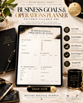 Business Goals & Operations Planner | Fillable PDF Workbook