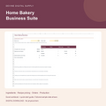 Home Bakery Business Suite | Recipe Pricing + Production Excel Toolkit — Cover; fictional examples