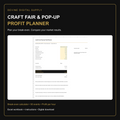 Craft Fair & Pop-Up Profit Planner | Excel Workbook
