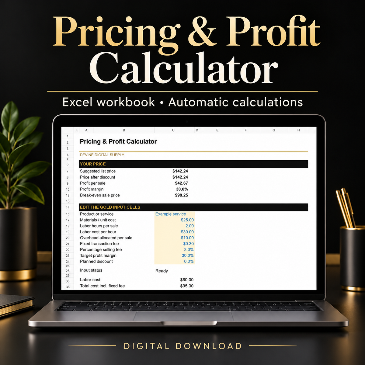 Pricing & Profit Calculator | Excel Workbook