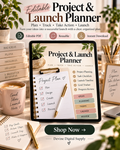 Project & Launch Planner | Fillable PDF