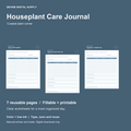Houseplant Care Journal | Fillable PDF + Low-Ink Kit cover with actual page previews