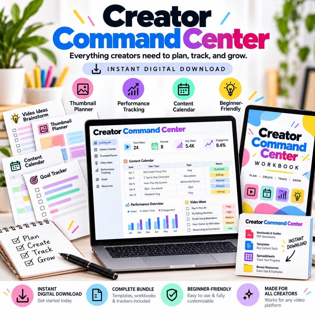 Creator Command Center — Video Content Planner & Performance Tracker